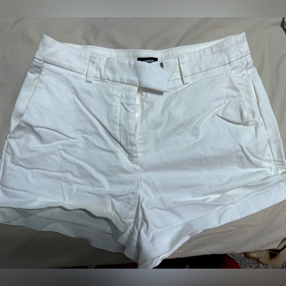 Express White High Waist dressShorts